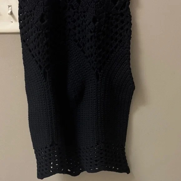 TACH Black Crochet Cutout Mini Dress. PTP17 - Picture 6 of 7